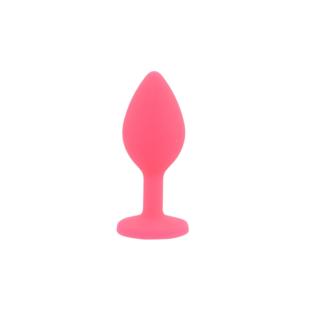Toosh Silicone Butt Plug Pink Set of 3 Clear Stone