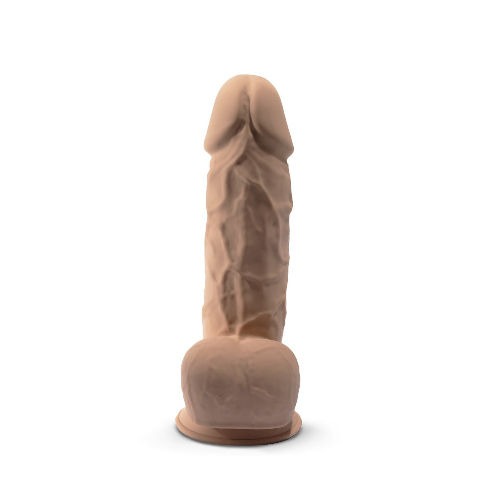 SilexD 8.5 inch Realistic Silicone Dual Density Girthy Dildo with Suction Cup with Balls